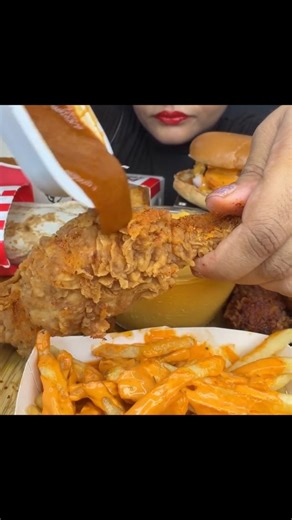 ASMR Eating KFC Crispy Chicken leg 🍗🍗 #food #shorts #mukbang #eating #tranding #viralfood #foodie