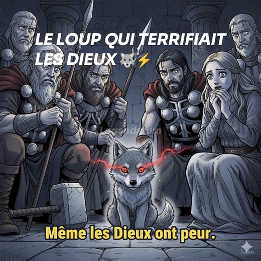Legendarum on Instagram: "FENRIR : Le Loup qui Terrifiait les Dieux 🐺⚡ L'histoire du loup géant de la mythologie nordique qui a forcé un dieu à sacrifier son bras... 😱 Fenrir, fils de Loki, était si puissant qu'aucune chaîne ne pouvait le retenir. Jusqu'à ce que les dieux utilisent la magie... et le courage de Tyr. 🗡️ Une légende épique de sacrifice et de courage ! 🔥 Vous connaissiez cette histoire ? 💬 ━━━━━━━━━━━━━━━ 👉 Abonne-toi pour plus de mythologie! 💾 Sauvegarde pour plus tard 🔔 Ac
