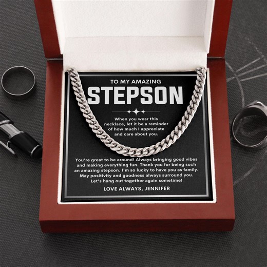 Stepson Necklace Gift, Bonus Son Jewelry, Birthday Graduation Wedding Gift for Stepson - Etsy Canada