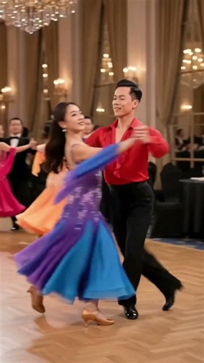 나훈아 '붉은입술'에 맞춘 환상의 커플 댄스! 시선 강탈 스포츠댄스 무대 #dance #waltz #댄스쇼츠 #소리마당 #쇼츠