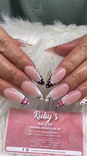 Ruby’s Nail & Spa - Celbridge on Instagram: "“French tips, but make it extra 💕 Book your set now — slots filling fast 💅” 📍Ruby’s Nail & Spa, 3 Main Street, Celbridge, Co.Kildare W23DC94 📲089-4128668 or DM to “Book Now” 💌 📆Open 7 days a week! Walk-ins welcome #celbridge #nails #nailsdesign #acrylic #nailsart @rubys_nail_and_spa"