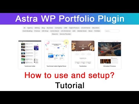 How To Use & Setup Astra WP Portfolio Plugin - Hindi Tutorial 2023