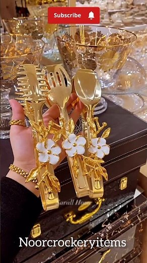 Golden trendy kitchen spoon set designs||latest spoon types||new designs 2025