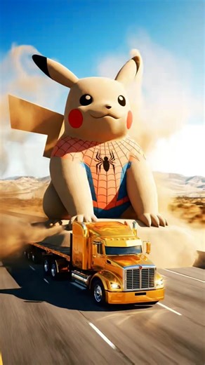 Spider-Man & hulk shaped like a giant sand Pikachu |sand cosplay#marveltoys #hulk #spiderman #shorts