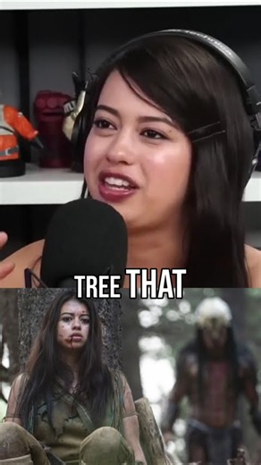 Amber Midthunder on seeing the PREDATOR Suit for the first time. #Predator #Alien #Movie #Costume