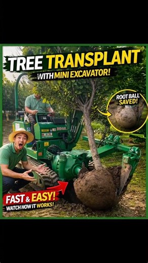 Best Tree Digging Machine for Fast Root Removal 🌳 #TreeDigging #Excavator #HeavyMachinery