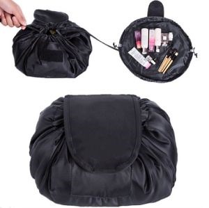 [Hot Item] One-Step Drawstring Design Round Cosmetic Pouch Bag for Women Girls