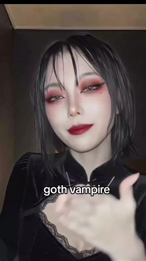 do u like more my regular make up or goth one is better? 🦇 #vampire ##makeup #gothgirl