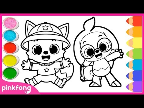 Coloring Fun Hogi! Pinkfong II Easy Coloring for Kids II Pinkfong Hogi Wonderstar Coloring Pages