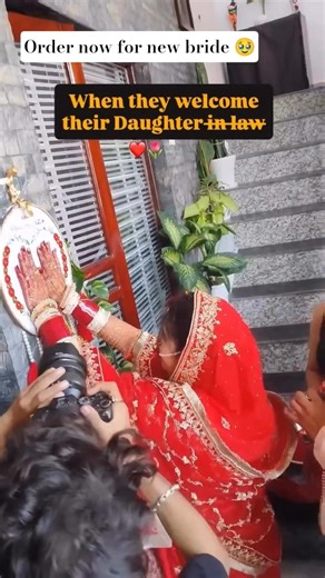 Bride welcome handprint 🥹❤/ bride welcome hoopart ❤️‍🔥🤌#bridewelcome #ytshorts #youtube #hoopart