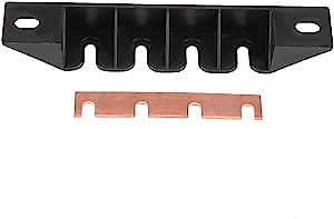 Circuit Breaker Bracket, Removable E5 Breaker Stud Mounting CB Plastic Bracket + Copper Busbar with Slot (4 Positions)