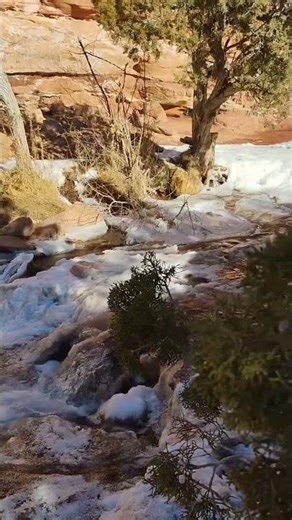 Waterfall on Steelbender Road Moab Utah