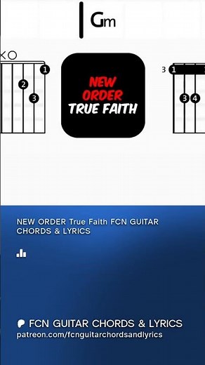 NEW ORDER True Faith FCN GUITAR CHORDS & LYRICS #80s #music #neworder #backingtrack