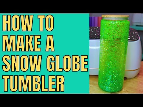 Glass snow globe tumbler tutorial - How to make a snowglobe tumbler