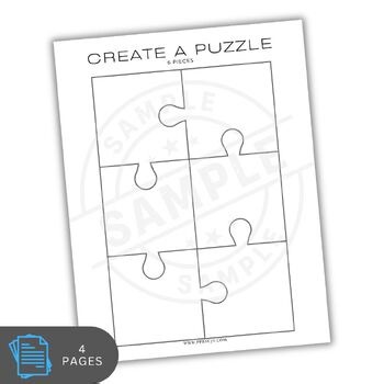 Create Your Own Puzzle Templates Printable Bundle – DIY Puzzle Maker