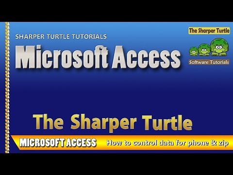 Microsoft Access - How to control data entry for phone numbers and zip code