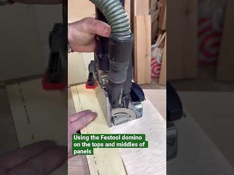 Using the Festool Domino for the tops and middles of panels #woodworking #tools #festool