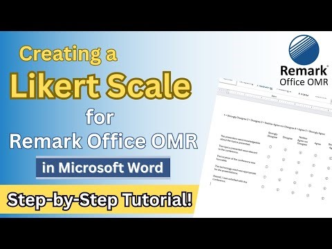 Creating a Likert Scale for Remark Office OMR in Microsoft Word