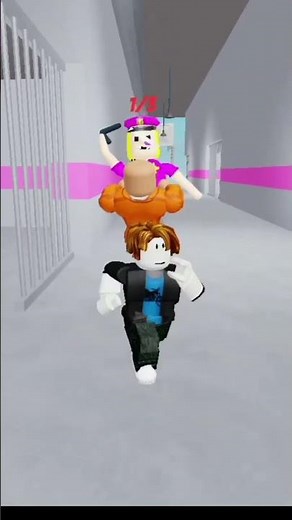 Bacon Defeats Police Girl 🤜👮‍♀️#roblox #shorts