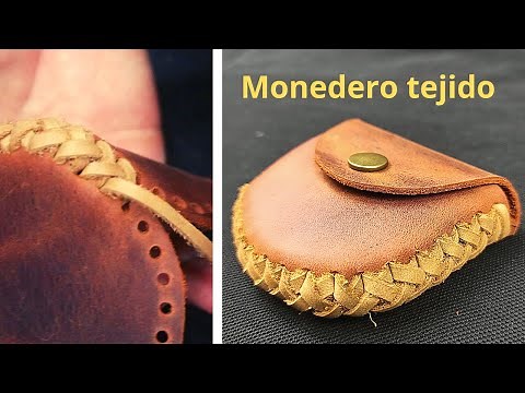 ¨Cómo hacer un monedero de cuero tejido