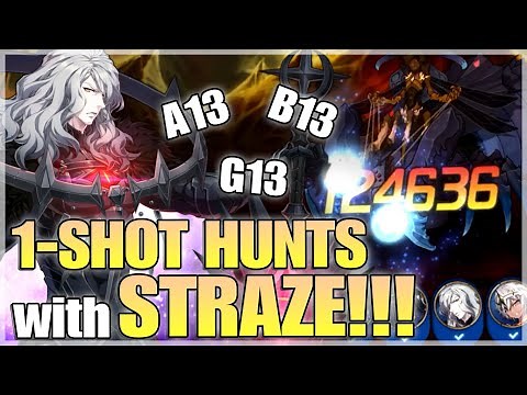 1-SHOT HUNTS (A13, B13, G13) with STRAZE (HE IS PVE GOD!!!) - Epic Seven