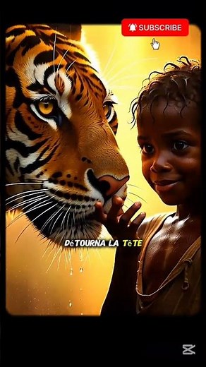 💧 Quand un enfant et un tigre défient la tempête – Une amitié née du courage
