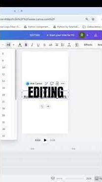 Typography effect in Canva #canvatutorial #typographyeffect #photoediting #aivideo #design