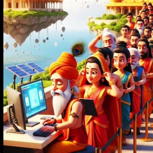 Swarg Lok Mein e-KYC? 🤔 Chitragupta Ka Solar Computer Aur Devtaon Ki Katar