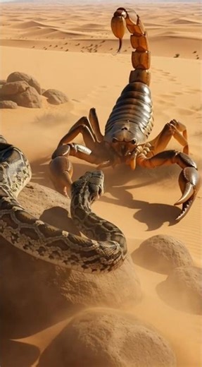 GIANT SCORPION VS HUGE PYTHON - A SURPRISING SPIKE ATTACK!