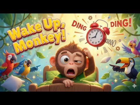 Chill Monkey Alarm ⏰🐒 | Funny Kids Cartoon Song | Cute 3D Monkey Animation