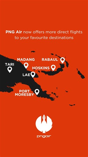 934 reactions · 48 shares | More planes in the sky means more direct flights to the places you want to go. Now flying direct to Hoskins, Rabaul, Madang, and Tari — because home should never feel far away. ❤️  Hoskins (POM-HKN-POM)  Rabaul (LAE-RAB-LAE)  Madang (POM-MAG-POM)  Tari (POM-TIZ-POM) PNGAir.com.pg #PNGAir #PNG #PapuaNewGuinea #BuiltForPNG | PNG Air | Facebook