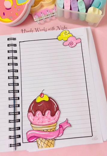 Notebook Page Decoration Ideas | Creative Bullet Journaling