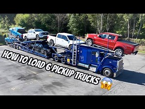 How To Load 6 Pickup Trucks ￼On A Carhauler!