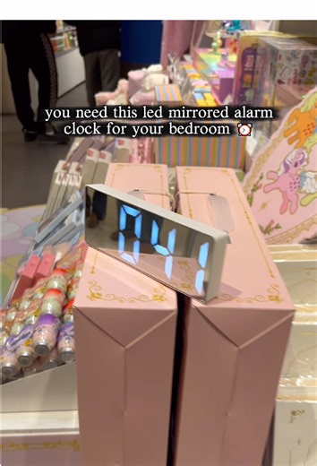 Small Digital Alarm Clock, Mirror Surface LED Electronic Clocks with Large Display, Adjustable Brightness and Snooze Model for Bedroom, Desk, Office #clocks #bedroom #digitalalarmclock #tiktokshop #fyp