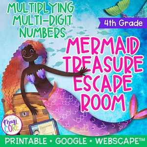 Multiply Multi Digit Numbers Multiplication Escape Room 4th Grade Math 4.NBT.B.5