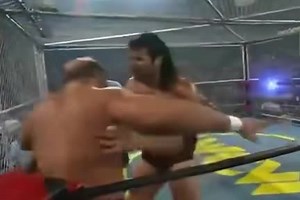 On September 15, 1996 WCW’s 4th annual “Fall Brawl: War Games” took place in front of 11,300 fans from the Lawrence Joel Veterans Memorial Coliseum in Winston-Salem, North Carolina. In the main event Team nWo (Hollywood Hogan, Scot Hall, Kevin Nash & nWo Sting with Ted DiBiase) took on Team WCW (Ric Flair, Arn Anderson, Lex Luger & Sting) in a WarGames Match. Due to the tension caused by the nWo's presence in WCW, a modification to the traditional WarGames Match rules was made. Instead of both t