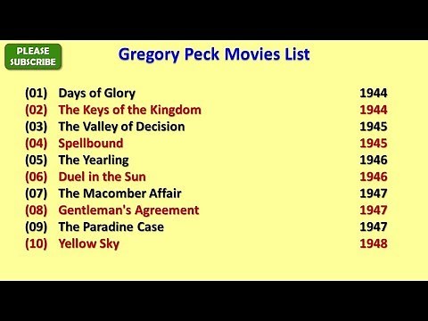 Gregory Peck Movies List