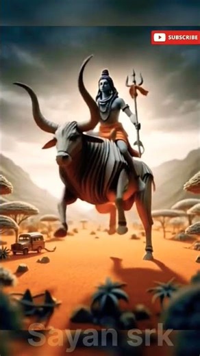 "Lord Shiva on Nandi | Divine Ride Through the Mystical Land | 4K Spiritual Animation"#shorts#viral