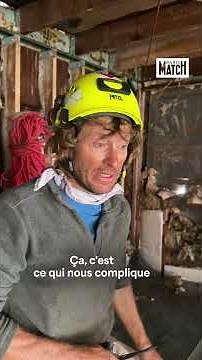 At 3,817m altitude on the summit of Mont Blanc, the old Goûter refuge is being dismantled piece b...