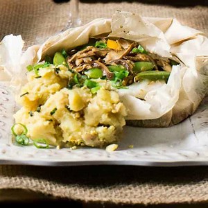 Miso Sea Bass In Parchment Paper