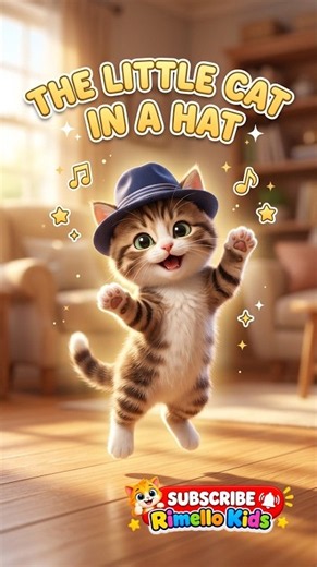 The Little Cat in a Hat | Nursery Rhymes & Kids Songs | Dancing Cat Song 3D