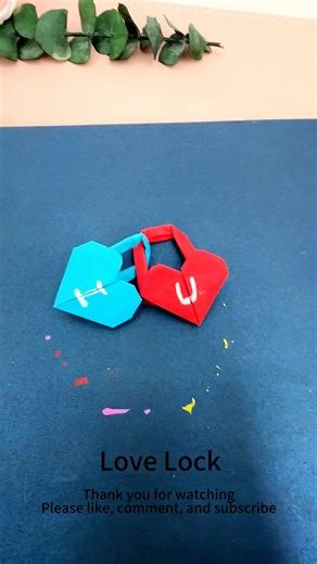 How to Make an Origami Love Lock in 5 Minutes #diy #shorts #handmadegifts #giftidea