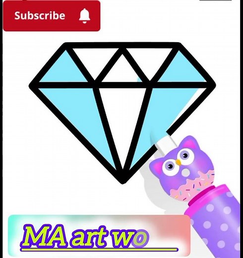 Diamond 💎 Drawing | How to draw a Diamond step by step #art #drawingtechniques #drawing #howtodraw