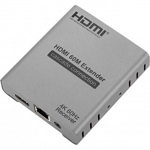 BeMatik - Receptor para Extensor HDMI 2.0  a través de cable Ethernet (RJ45) Cat5e/6 hasta 60 metros 4K@60Hz