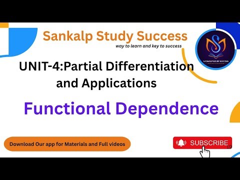 35.Functional Dependence & Independence | Jacobian Method | M1 Unit-IV