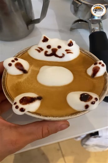 3D Cat Latte Art
