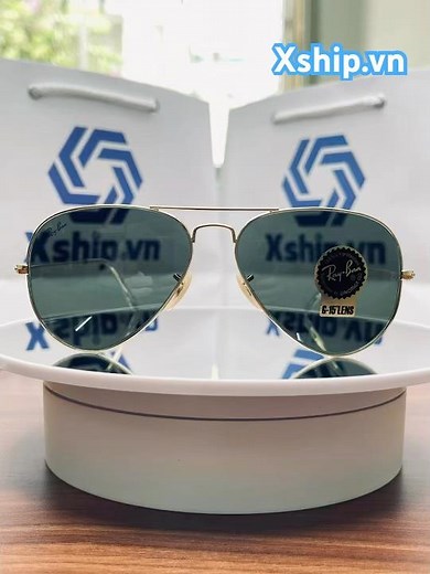 Ray Ban Aviator Large Metal Green Aviator Unisex Sunglasses RB3025 W3400 58