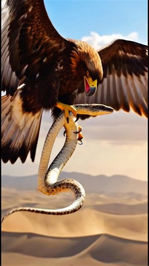 The Most Dangerous Eagle Attack Ever 🦅🐍 #shorts