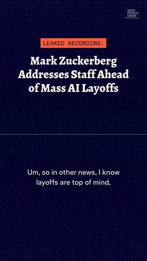 This is the narrative now: Train on your employees, tell them in plain sight, rinse and repeat. I feel this fear mongering is not really what we need now, layoffs will always happen, but the narrative here makes it all look quite bad. Will be hard to build support for your cause over time if this is how you position yourself. There is also a strong misleading aspect to this headline, these layoffs have been a writing on the wall for quite some time. Plus most major tech companies still over hire