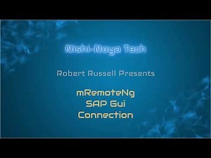 Setup mRemoteNG with SAP Gui Connections (auto logon)